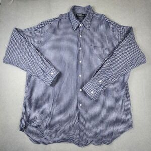 VTG Polo Ralph Lauren Shirt Men XL Western Marlowe Wool Blend Blue Check Casual
